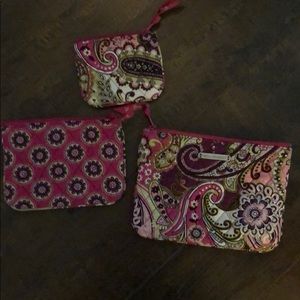 Vera Bradly vanity bag set